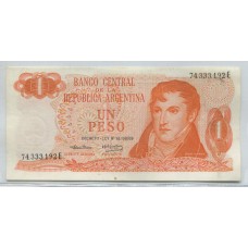 ARGENTINA COL. 606a BILLETE 1 PESO LEY 18.188 BOT 2318 SIN CIRCULAR UNC